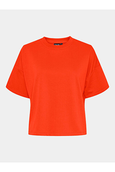 PIECES Γυναικείο T-Shirt 17118870 Πορτοκαλί