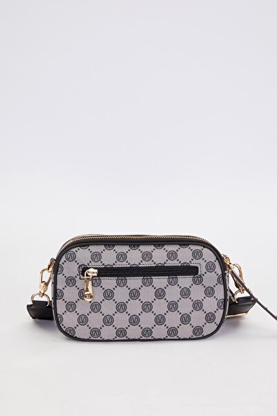 Levidor Black Double Compartment Thick Strap Shoulder Bag