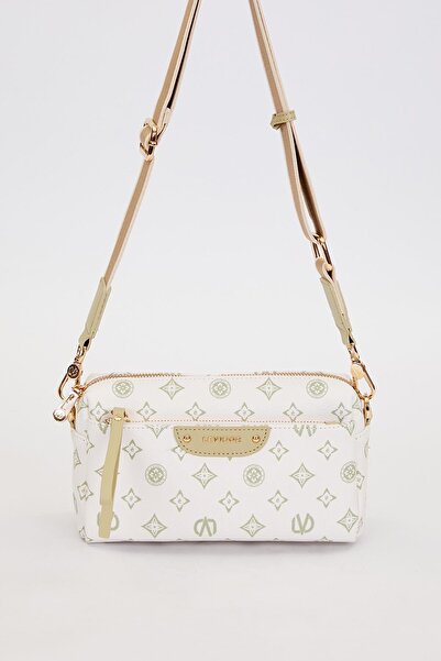 Levidor Green Stripe Belted Shoulder Bag