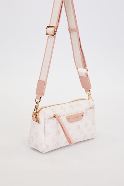 Levidor Pink Stripe Belted Shoulder Bag
