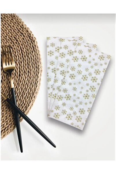 alenked مناديل ورقية مطبوعة بتصميم ندفة الثلج، عبوة من 12 قطعة