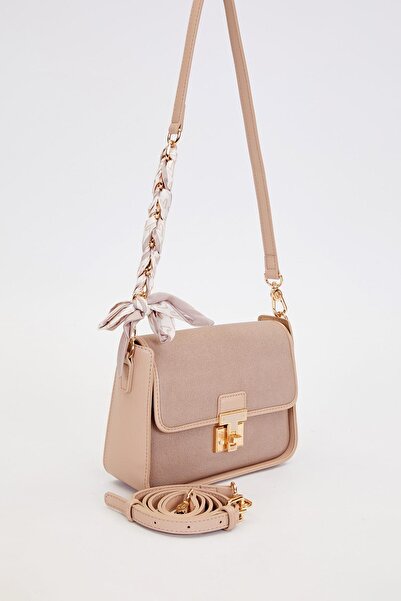 Levidor Сірий шарф з деталями, сумка через плече