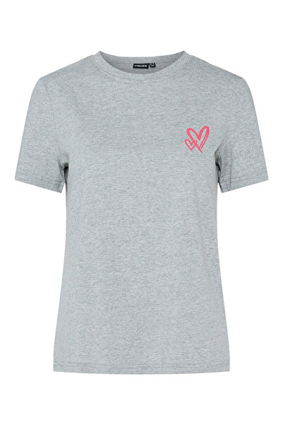 PIECES Γυναικείο T-Shirt 17155082 Γκρι
