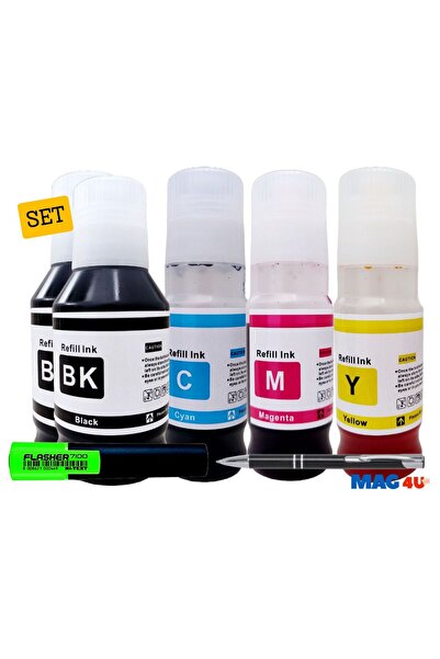 alphachem Set Cerneala Compatibila Canon GI41 (2x140ml Black, 1x70ml Cyan, 1x...