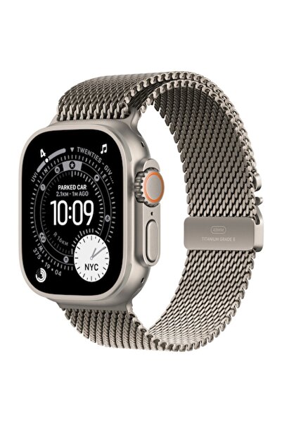 Apple Ceas Ultra 3, GPS + Cellular, Titan 49mm, Buclă Milaneză - Mare