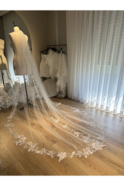 enb Çiçek desenli duvak