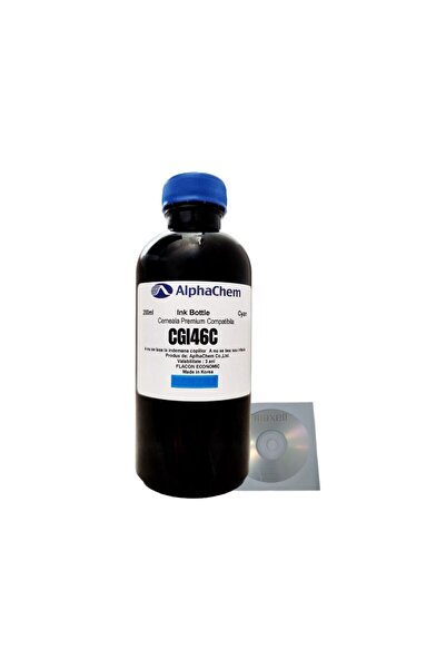 alphachem Flacon Cerneala Compatibil Canon 1x200ml GI-46C Cyan, 1buc Cdr Maxe...