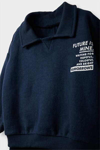 DeFacto Erkek Bebek 2'li Takım Baskılı Selanik Kumaş Sweatshirt Eşofman Altı (25 WN)