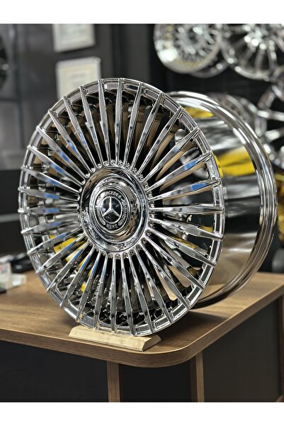 Emr Mercedes 20″ İthal Krom Jant Takımı – 8.5/9.5x20 – 5x112 – ET45 – 66.6mm – Civalı Kapak - 4 Adet