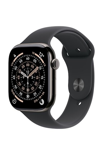 Apple Watch 11 GPS + Cellular, Slate Titanium, Black Sport Band - S/M