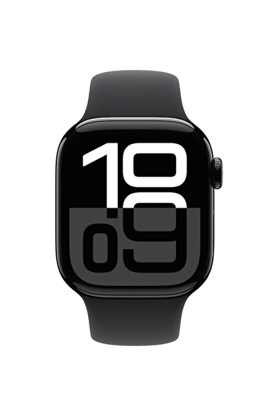 Apple Watch 10 GPS, Jet Black Aluminium 42mm, Black Sport Band - S/M