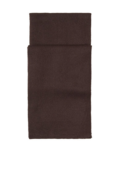 George Hogg Koyu Kahverengi Erkek Örme Atkı