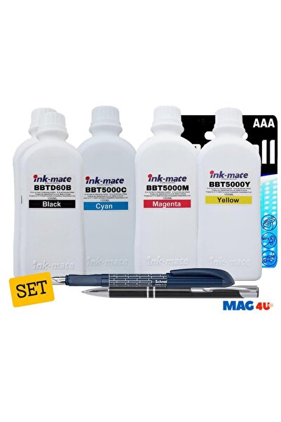 Ink-mate Set Cerneala Compatibil Brother 2x1000ml BTD60BK Negru, 1x1000ml BT5000C Cyan, 1x1000ml BT5