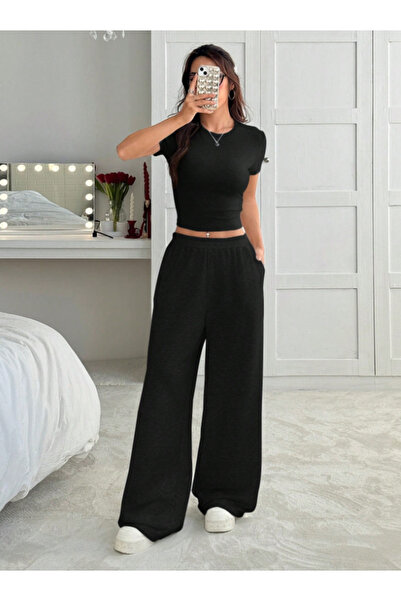 CANDERO Women's Wide-Leg Comfortable Loose Trackpants-Asl-36