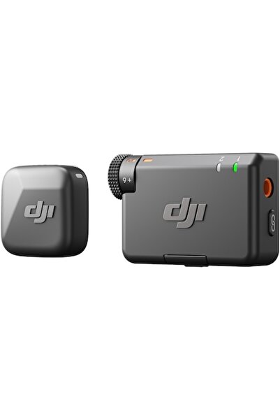 DJI Kit mini microfon — 1 emițător, 1 receptor, 1 carcasă de încărcare, wireless, omnidirecțional, rază de acțiune 400 m