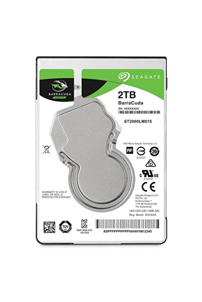 Seagate HDD Laptop BarraCuda® 2TB, 5400rpm, 128MB cache, SATA III