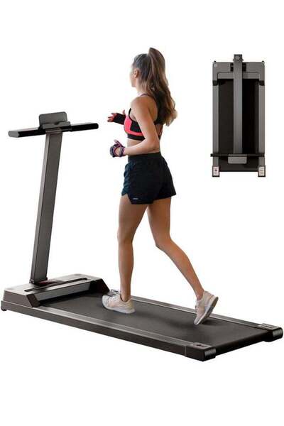 Rovyfota 2.25hp Folding Treadmills, 2 In 1 Under Desk Treadmill, Portable Walking Pad, Remote Control