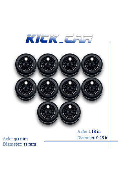 Choice4 MMW72-B 1/64 Wheels with Fixed Tires Branches Spoke for Toy Model Die...
