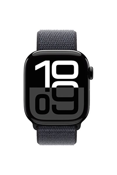 Apple Watch 10, GPS, Cellular, Jet Black Aluminium Case, 46mm, Ink Sport Loop