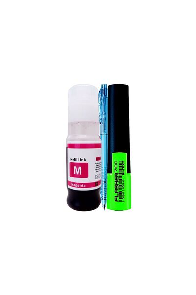 Non-OEM Set Flacon Cerneala Compatibila Canon GI46, 1x140ml Magenta, Pix cu m...