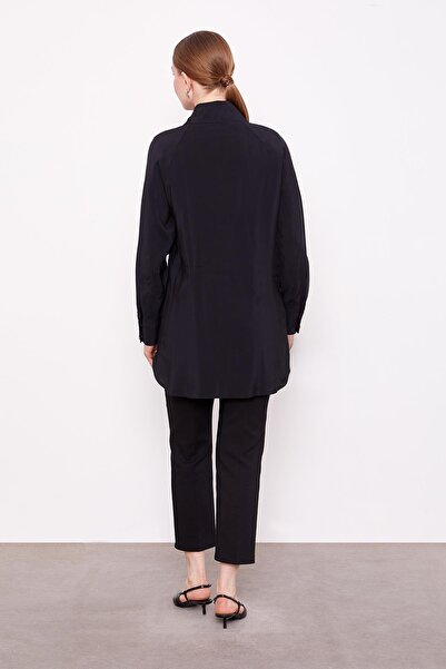 Levidor Black Flounce Detailed Shirt