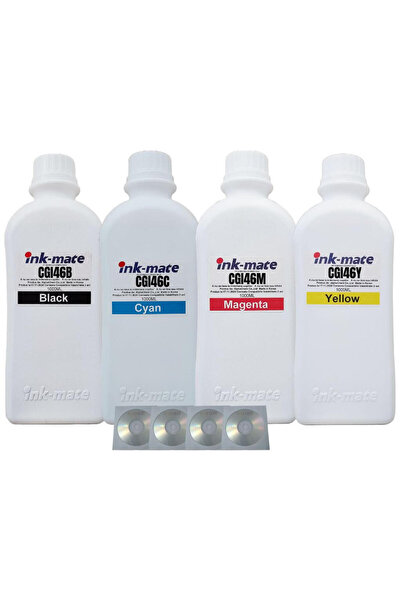 Ink-mate Set Flacon Cerneala Compatibil Canon 1x1000 GI-46BK Negru 1x1000 GI-46C Cyan 1x1000 GI-46M