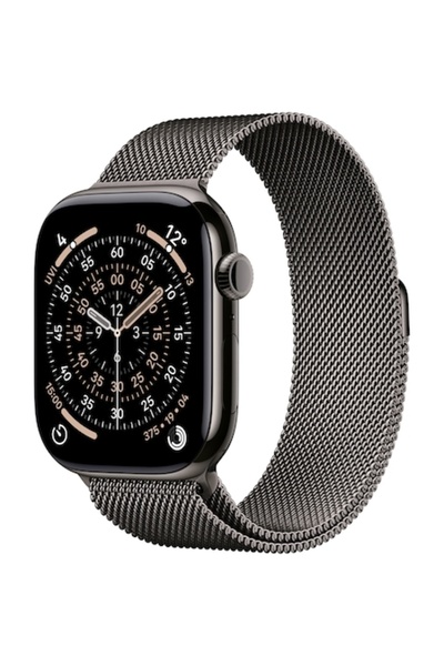 Apple Watch 11 GPS + Cellular, Slate Titanium 46mm, Slate Milanese Loop
