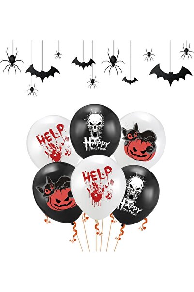 Butyeak Baloane de Halloween, Set de 36, Latex, Multicolore, 30 cm