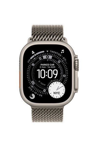 Apple Ceas Ultra 3, GPS + Cellular, Titan 49mm, Buclă Milaneză - Mare