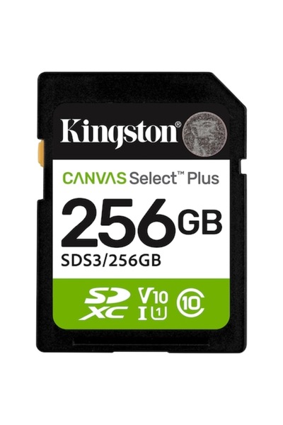 Kingston SDXC Memory Card, 256GB, Select Plus, Class 10 UHS-I Performance