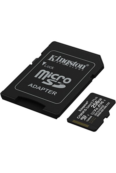 Kingston Card de memorie MicroSDXC, 256 GB, Select Plus, Clasa 10 UHS-I, cu adaptor