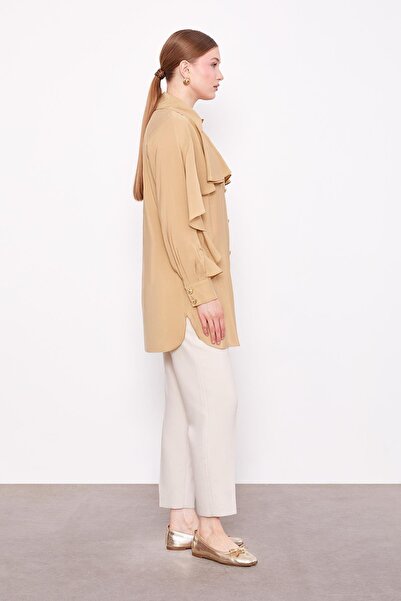 Levidor Camel Volan Detailed Shirt