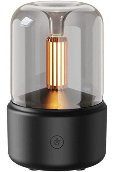 Generic Candlelight Aroma Diffuser & Humidifier | Portable 120ml USB Cool Mist Maker w/ LED Night Light