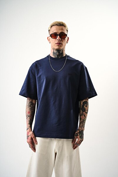 Respire Чоловіча футболка Oversize з детальним написом, індиго