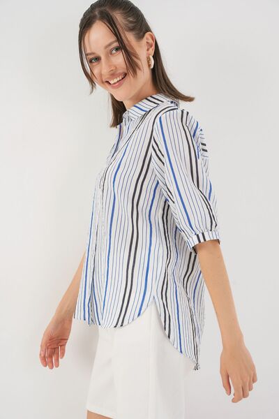 Hiccup Bdart Striped Poplin Shirt
