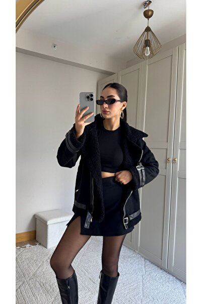 Sindimoda În interior complet acoperit cu P pluș și S piele întoarsă Kaban 5469