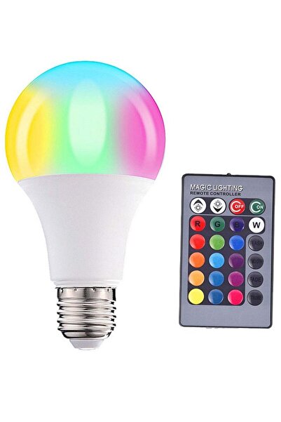 Hope LED RGBW Color Changing Light Bulbs with Remote Dimmable E26 Screw Base 7 Watt Multi Colored White