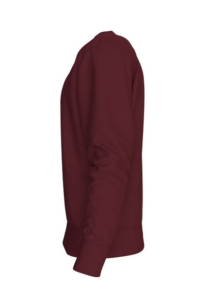 Calvin Klein Erkek Bisiklet Yaka Monogram Logolu Pamuklu Sweatshirt - Bordo
