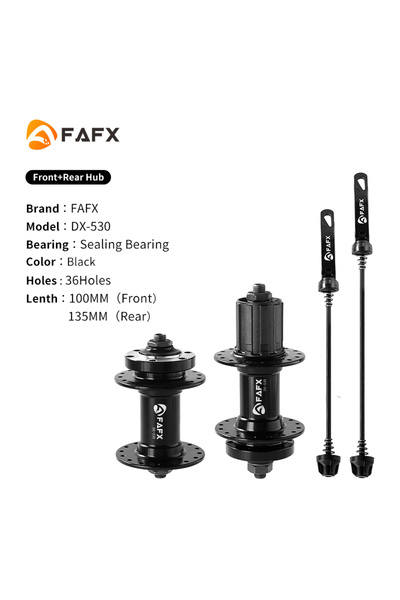 Choice 36H Set Black FAFX 2 Bearing Mountain Bike Hub 32/36 Holes Compatible ...