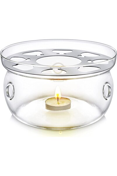 Teabloom سخان إبريق الشاي الاحتفالي - مقاس قياسي (قطر 5 بوصات) - زجاج بوروسيليكات مقاوم للحرارة