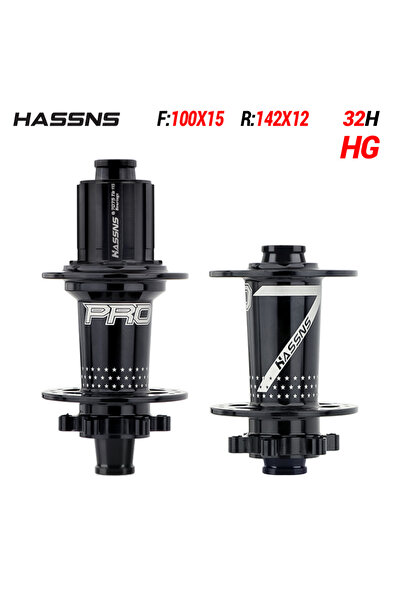Choice محور دراجة HG HASSNS PRO7 أسود 32 فتحة، أسلاك J-Bend 24/32 فتحة، محور ...