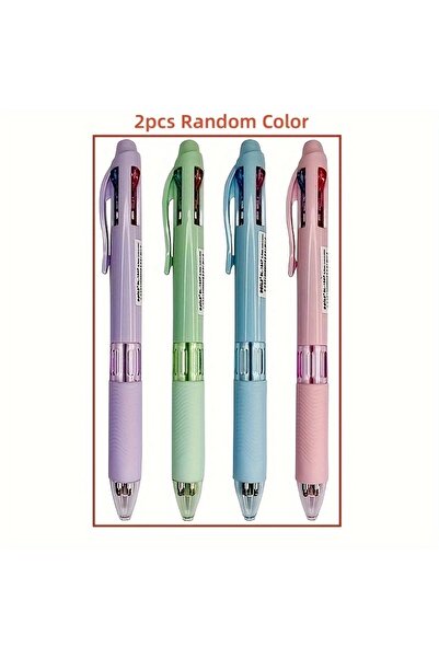 Choice أقلام حبر جاف متعددة الألوان 4 في 1، قطعتان عشوائيتان، إبداعية ملونة ق...