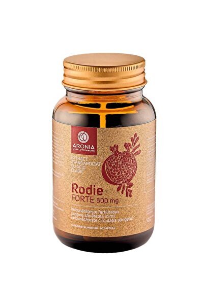 Aronia Charlottenburg Rodie Forte 500mg — 60 capsule cu rodie cu numeroase be...