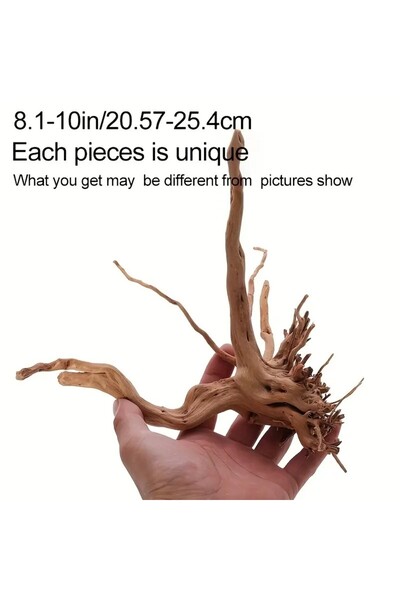 Choice1 20.5-25.4 سم، قطعة واحدة، 7-26 سم، 4 أحجام، جذور الوقواق الخشبية الطافية، جذع شجرة ميتة، منظر طبيعي، زواحف إبداعية