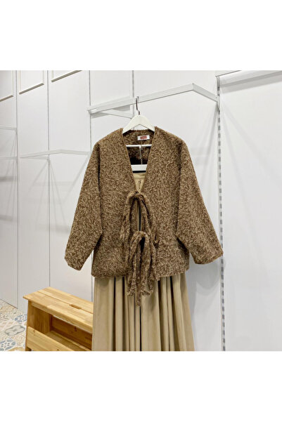 Faya Boutique Camel Bağcıklı Sandel Ceket