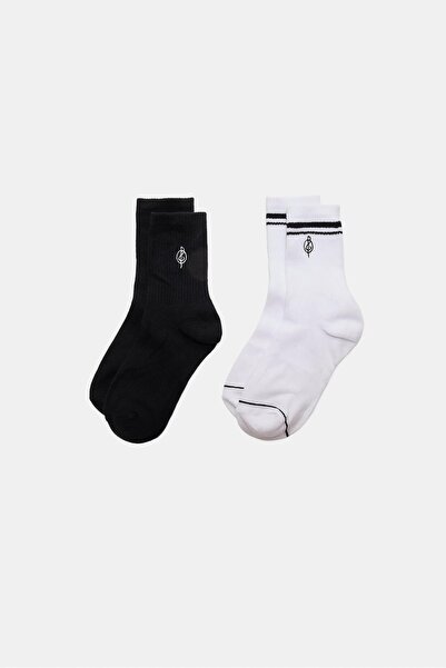Stradivarius 2-pack of striped and embroidered socks