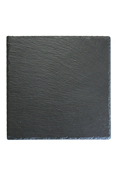 Raki Slate stone serving platter, square 25x25xh0.5cm