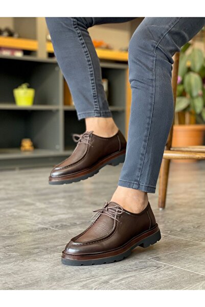 MOR KUNDURA Hakiki Deri Günlük Kullanım Erkek Ayakkabı