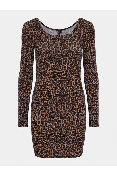 PIECES Γυναικείο Φόρεμα Casual 17148389 Καφέ