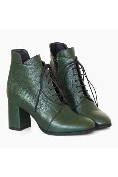 Diane Marie Ghete din piele naturala verde Olivia